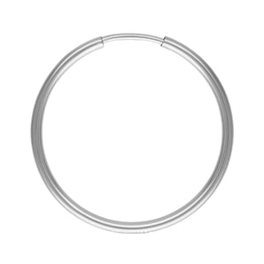 Sterling Silver Endless Hoops Earrings, Earring Wires Hook 1.25mm Thickness Available in 4 Sizes - 16mm, 20, 24mm & 30mm, (SS-746)