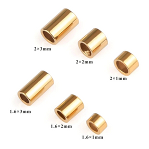 14K Gold Filled Crimp Cut Tube, Straight Tube Spacer Bead Available in 6 Sizes (GF-381)