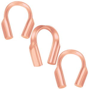 14k Rose Gold Filled Cable Thimble Wire Guard,  Wire Guards Available in 2 Sizes - 0.021" & 0.031", (RG-302)