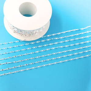 Sterling Silver Infinity chain flat, small size, Wholesale Pricing (SS-008)