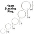 Sterling Silver Heart Stacking Ring, Tiny Heart Rings Available in 5 US Sizes - 5, 6, 7, 8 & 9, Heart Size is 3.5mm, (SS-1032)