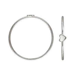 Sterling Silver Heart Stacking Ring, Tiny Heart Rings Available in 5 US Sizes - 5, 6, 7, 8 & 9, Heart Size is 3.5mm, (SS-1032)