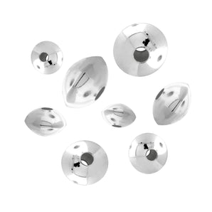 Sterling Silver Saucer Beads, Saucer Spacer Beads Available in 4 Sizes - 3.3mm, 4.5mm, 5.7mm,& 6.7mm (SS-2021)