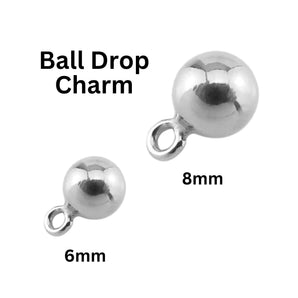 Sterling Silver Ball Drops, Ball Drops Available in 2 Sizes - 6mm & 8mm, Wholesale Bulk Pricing, (SS-500)