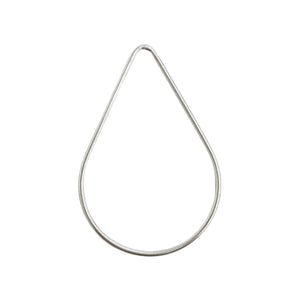 Sterling Silver Teardrop Jump Ring, Teardrop link Available in 2 Sizes - 29x20mm & 37.5x25mm, 1.02mm Wire Thickness, Sold as Pairs,(SS-1026)