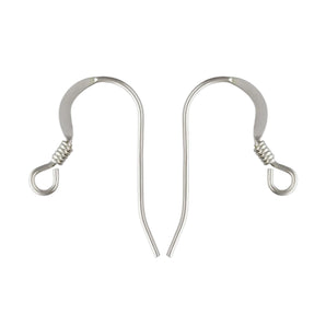 Sterling Silver French Ear Wires, Ear Wires Flat with Ball and Coils, Gold Filled Ear Wire Hook (SS/699-SS/712)