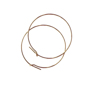 14K Gold Filled Beading Hoop, Beading Wire Hoop Earrings Available in 4 Sizes - 20mm ,25mm, 30mm and 45mm, (GF-335)