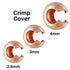 14K Rose Gold Filled Crimp Covers, Crimp Bead Cover Available in 2 Sizes - 3mm and 4 mm, (RG-308)