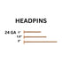 14K Rose Gold Filled Head Pin, 24 GA Headpins Available in 3 Sizes - 1, 1.5, & 2 Inches, (RG-H24)