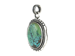 Sterling Silver Natural Turquoise Artisan Pendant, (SP-5976)