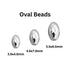 Sterling Silver Oval Bead, Oval Spacer Beads Available in 3 Sizes - 3x4mm, 4x7mm & 5x8mm, (SS-2013)