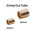 14K Rose Gold Filled Crimp Cut Tube, Straight Tube Spacer Bead Available in 2 Sizes - 2x2mm & 2x3mm, (RG-314)