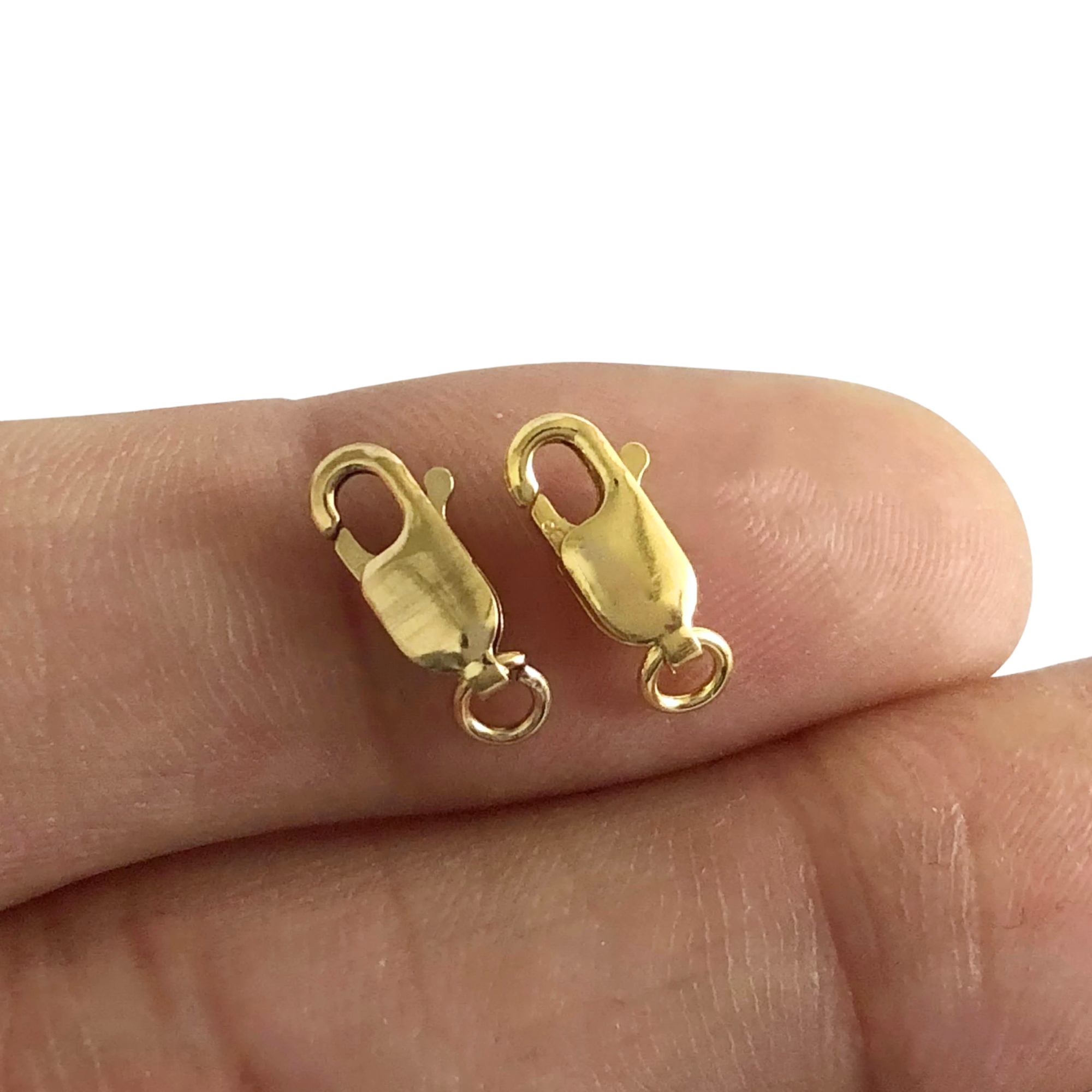 3 Pcs. 14K Gold Filled Trigger Clasp, Lobster Claw, 5x9mm 3 Pcs. 14K Gold Filled Trigger Clasp, Lobster Claw, 5x9mm
