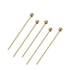 14K Gold Filled Ball Headpins, Ball Pins Available in 24 GA and 26 GA - 3 Sizes - 1 Inch, 1.5 Inch, 2 Inch, Wholesale Bulk Pricing, (GF-B24)