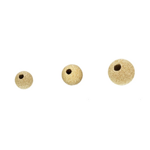 14K Gold Filled Stardust Round Beads, 6 Sizes - 2mm, 2.5mm, 3mm, 4mm, 5mm and 6mm (GF-580)