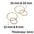 14K Gold Filled Interlocking Rings, Connector Links Available in 2 Sizes - 12&8 mm, 15 and 10mm, Interlocking Jump Rings (GF-836)