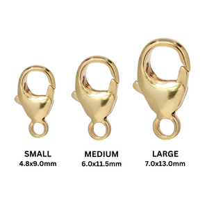 14k Gold Filled Trigger Clasp, Oval Cast Trigger Clasp in 3 Sizes, 5mm, 6mm, 7mm, Made in USA, Wholesale Bulk Pricing, (GF-471)