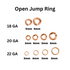 14K Rose Gold Filled  OPEN Jump Rings, Click Lock Jump Ring in 18 Gauge, 20 Gauge, 22 Gauge, Wholesale Bulk Pricing, (RG-JRO)