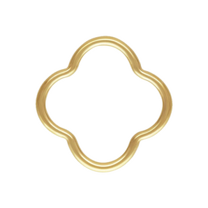 14k Gold Filled Clover Jump Ring - Closed Jewelry Link Connector