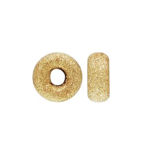 14K Gold Filled Stardust Roundel Beads, Rondell Beads in 4 Sizes - 3mm, 4mm, 5mm and 6mm, (GF-581)