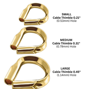 14K Gold Filled Wire Guard, Cable Thimble Available in 3 Sizes, (GF-755)