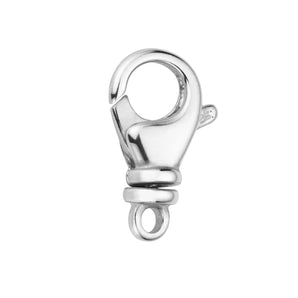 Sterling Silver Swivel Lobster Clasp, Oval Lobster Clasp in 3 Sizes - 4.5x10.6mm, 5.5x11.8mm, 6.3x13.5mm, (SS-870)