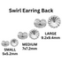 Sterling Silver Swirl Earring Backs, Earring Backings Available in 3 Sizes - 5mm, 7mm & 9mm, (SS-726)