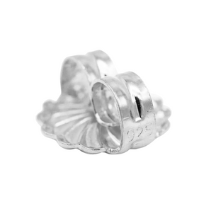 Sterling Silver Swirl Earring Backs, Earring Backings Available in 3 Sizes - 5mm, 7mm & 9mm, (SS-726)