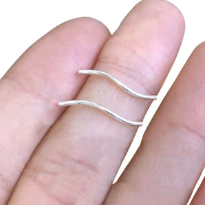 Sterling Silver S Tube,  S Curved Spacer Tube Size - 1.5x20mm & 1.2mm Inner Diameter, (SS-1646)
