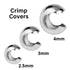 Sterling Silver Crimp Cover, Crimping Cover Available in 3 Sizes - 2.5mm, 3mm & 4mm, (SS-754)