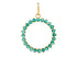 14k Solid Gold & Emerald Wreath Pendant,  (14K-DP-138)