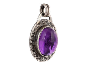 Sterling Silver Amethyst Handcrafted Artisan Pendant, (SP-5723)
