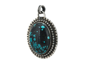 Sterling Silver & Turquoise Handcrafted Artisan Pendant, (SP-5881)