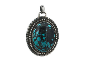 Sterling Silver & Turquoise Handcrafted Artisan Pendant, (SP-5881)