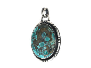 Sterling Silver & Turquoise Handcrafted Artisan Pendant, (SP-5911)