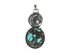 Sterling Silver & Turquoise Moon & Star Pendant, (SP-5880)