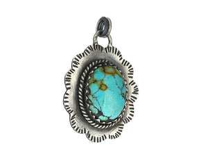 Sterling Silver & Turquoise Handcrafted Artisan Pendant, (SP-5906)