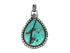 Sterling Silver & Turquoise Handcrafted Teardrop Pendant, (SP-5912)