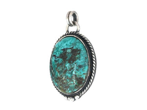 Sterling Silver & Turquoise Handcrafted Artisan Pendant, (SP-5884)