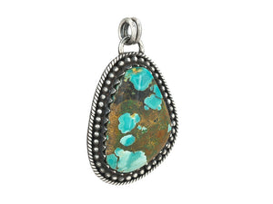 Sterling Silver & Turquoise Handcrafted Artisan Pendant, (SP-5900)