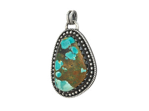 Sterling Silver & Turquoise Handcrafted Artisan Pendant, (SP-5900)