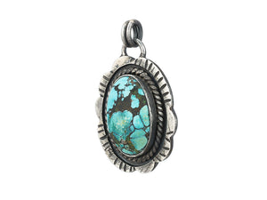 Sterling Silver & Turquoise Handcrafted Artisan Pendant, (SP-5901)