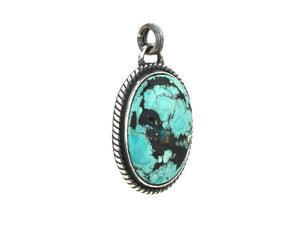 Sterling Silver & Turquoise Handcrafted Artisan Pendant, (SP-5892)