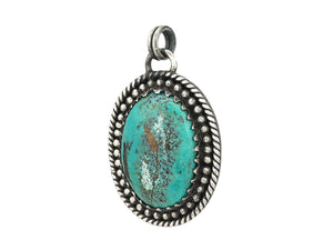 Sterling Silver & Turquoise Handcrafted Artisan Pendant, (SP-5904)