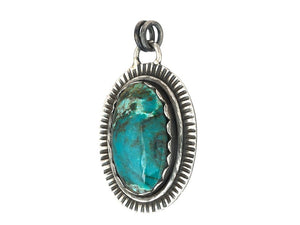 Sterling Silver & Turquoise Handcrafted Artisan Pendant, (SP-5874)