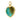 Pave Diamond & Turquoise Love Heart Pendant, (DPM-1357)