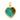 Pave Diamond & Turquoise Love Heart Pendant, (DPM-1357)