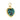 Pave Diamond & Turquoise Love Heart Pendant, (DPM-1358)