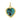 Pave Diamond & Turquoise Love Heart Pendant, (DPM-1358)