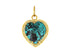 Pave Diamond & Turquoise Love Heart Pendant, (DPM-1358)